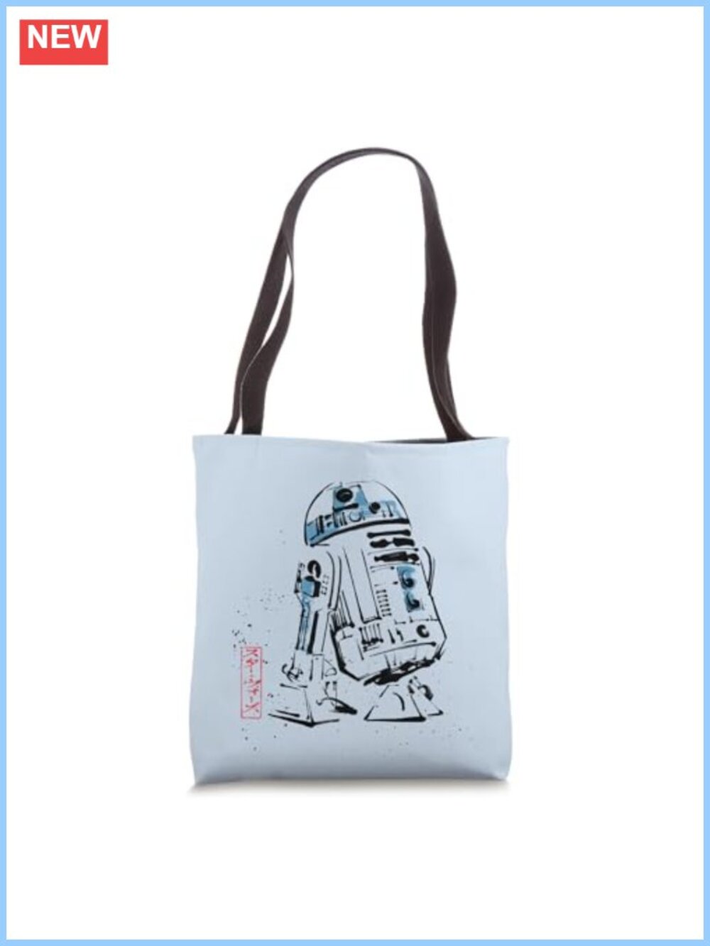 R2-D2 Sumi-e Ink Wash Tote Bag Canvas-Like Polyester 16x16